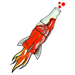 bottle rocket roswell logo bottle